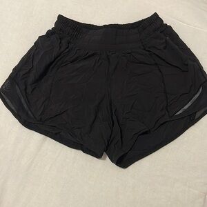 Black lululemon hotty hot shorts size 2 4 inch/long line